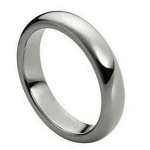 4mm Tungsten Carbide Polished Shiny Wedding Band Ring