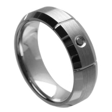 Load image into Gallery viewer, 7mm Tungsten Carbide Multi-Grooved Brushed Center Shiny Beveled Edge Wedding Band Ring