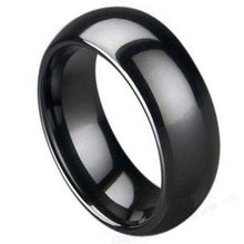 Load image into Gallery viewer, 7mm Black Ceramic Ring Classic Domed High Polished? Wedding Band Ring