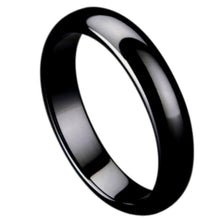 Load image into Gallery viewer, 5mm Black Ceramic Ring Domed High Polished? Wedding Band Ring