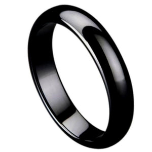 5mm Black Ceramic Ring Domed High Polished? Wedding Band Ring