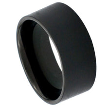 Load image into Gallery viewer, 12mm Tungsten Carbide Black IP Plated Brushed Pipe Cut Band Wedding Band Ring
