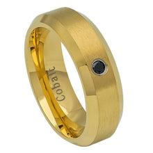 Load image into Gallery viewer, 6mm Yellow Gold IP Plated Brushed Finish High Polished Beveled Edge Wedding Band Ring