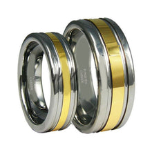 Load image into Gallery viewer, His &amp; Hers Tungsten Ring Set 18k