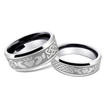 Load image into Gallery viewer, His &amp; Hers Tungsten Ring Set 8mm