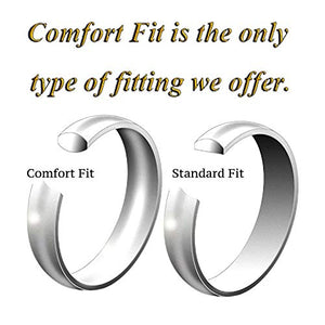 6mm Tungsten Carbide Yellow Gold IP Plated Brushed Domed Classic Style Wedding Band Ring