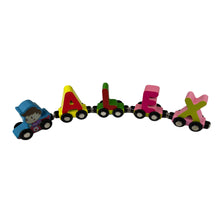 Load image into Gallery viewer, Build Your Personalized Wooden Name  Alphabet Car Train Magnetic Letters Railroad Educational