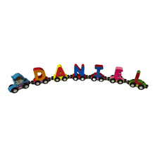 Load image into Gallery viewer, Build Your Personalized Wooden Name  Alphabet Car Train Magnetic Letters Railroad Educational