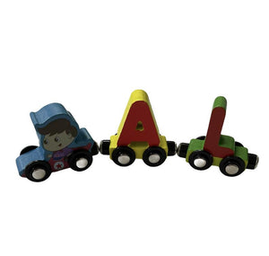 Build Your Personalized Wooden Name  Alphabet Car Train Magnetic Letters Railroad Educational